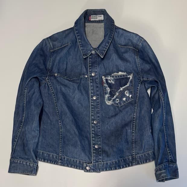 리바이스 엔지니어드진 데미지 디테일 데님자켓 M