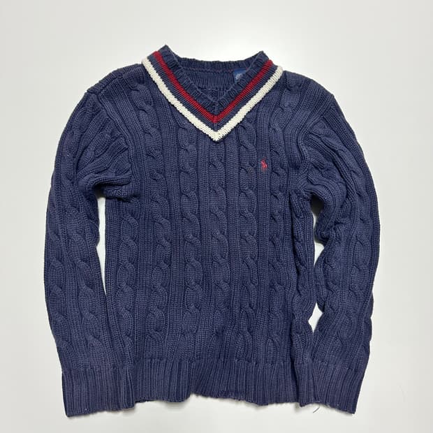 폴로 브이넥 니트