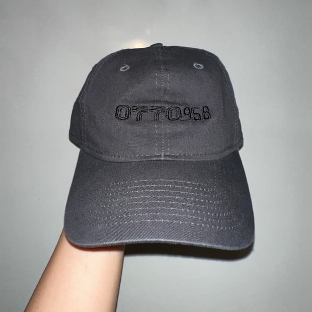 otto958 logo hat 볼캡 다크그레이