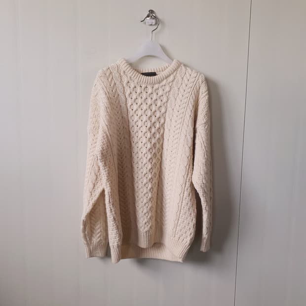 Carraig Donn 정품 아이랜드 울 니트 S 베이지
