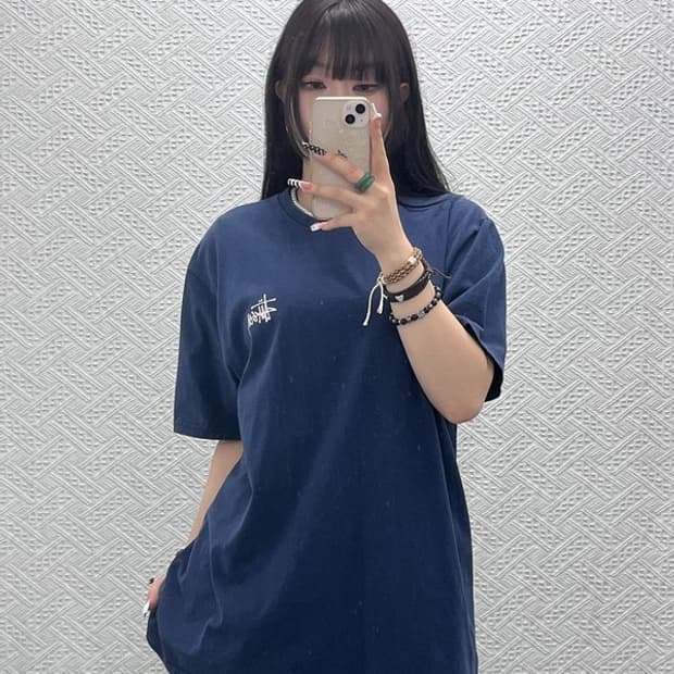 스투시 올드스쿨 레트로 베이직 빅로고 반팔티 L C10467