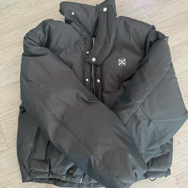 세터 레체 투 톤 덕 다운 패딩 그린 브라운 M