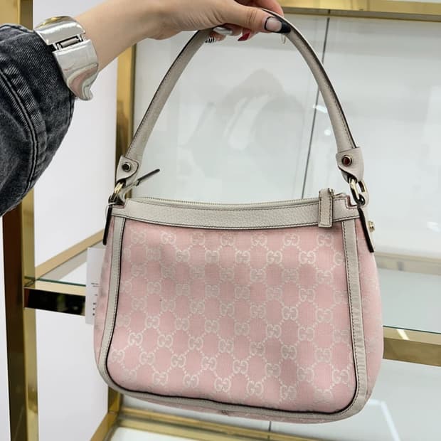 구찌 GG 캔버스 핑크 숄더백