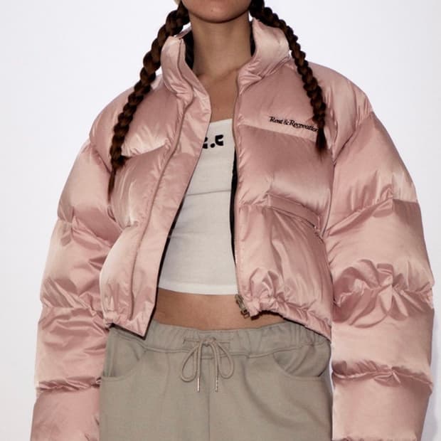rest and recreation RR 다운 숏패딩 자켓 핑크