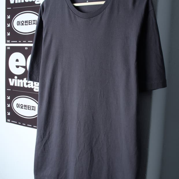 (L-XL) 무신사 스탠다드 반팔 티셔츠 차콜 무지 기본-H3H33890