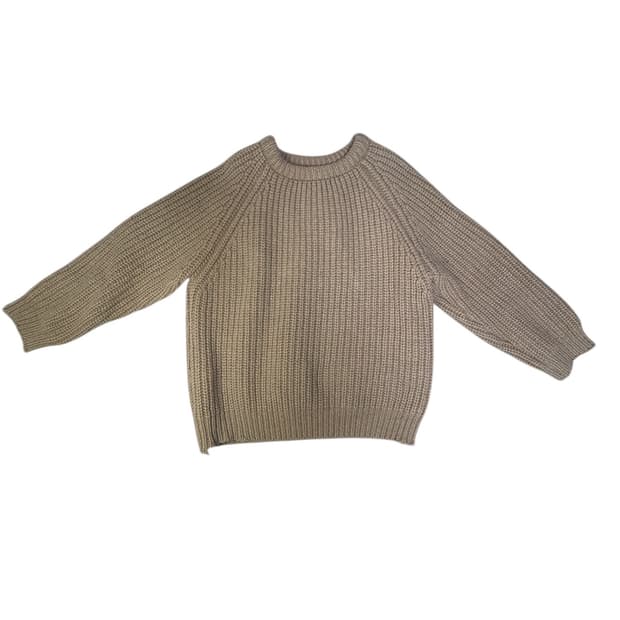 빈티지 90s Cornish Jumpers 핸드메이드 브라운 스웨터 F