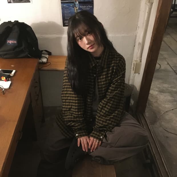 (새상품) 빈티지 체크셔츠 + 벌룬팬츠