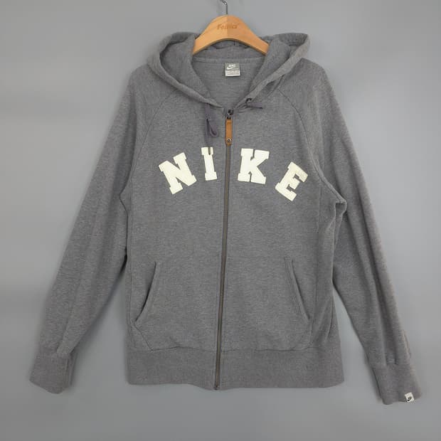 나이키 NIKE 스포츠웨어 로고 후드 집업 그레이 XL