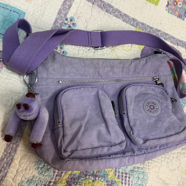 Y2K키플링 숄더백 연보라