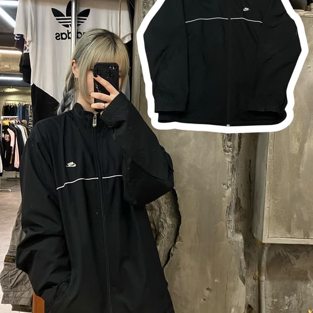 나이키 바람막이 블랙 L #csz901