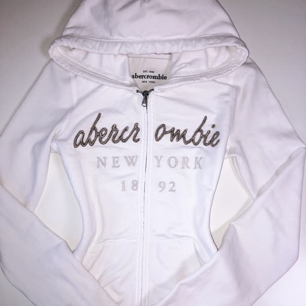 희귀 아베크롬비 바닐라맛 딱붙핏 투웨이 후드집업 xs