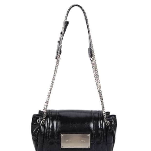 (새상품)마뗑킴 글로시 퀼팅 스몰 체인백 블랙 마땡킴