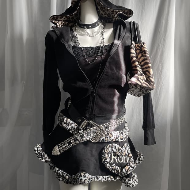 애니멀 플리스 집업