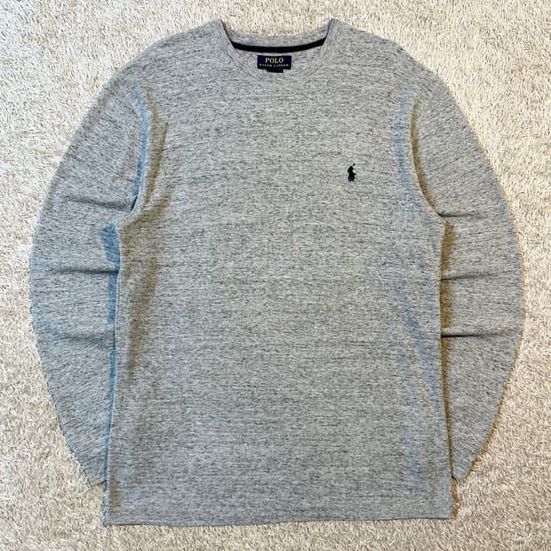 폴로 랄프로렌 POLO 신형 네이비포니 와플 롱슬리브 그레이