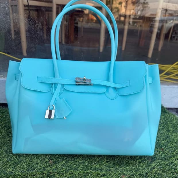 키키 젤리버킨백 블루