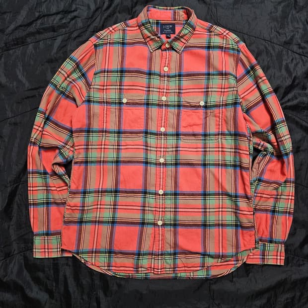 J.Crew 플란넬 체크 셔츠 M