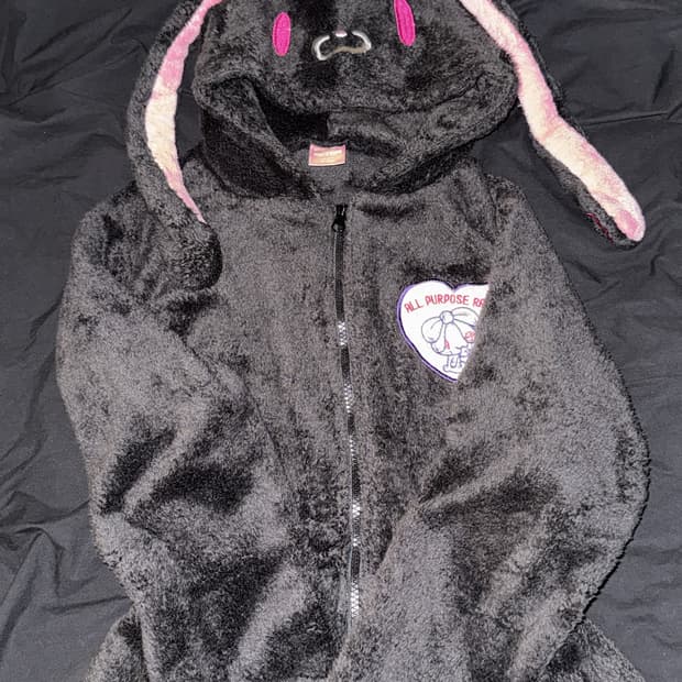 범용토끼 후리스 털 후드집업