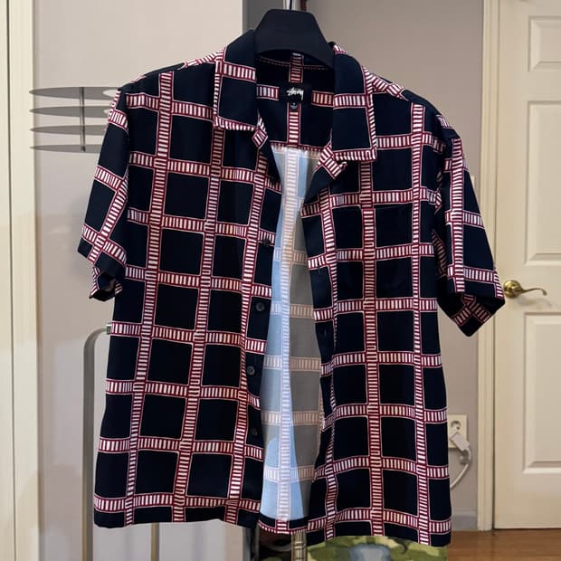 스투시 Stussy 핸드 드로운 플래드 셔츠