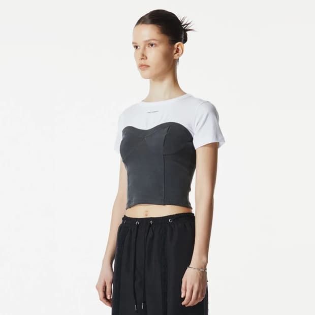 쓰리투에이티 코르셋 레이어드 티