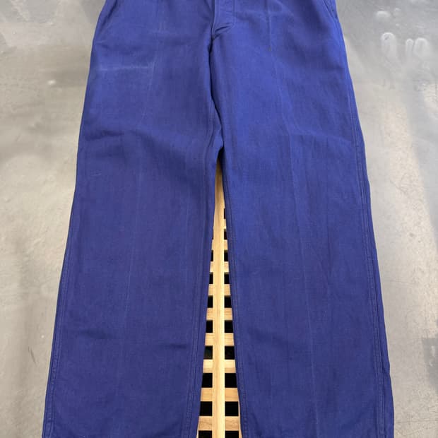 WASHED PURPLE NAVY OLD VINTAGE 프렌치워크팬츠