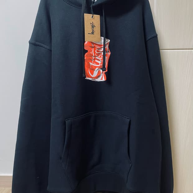 스투시 레드소다캔 기모후드 XL