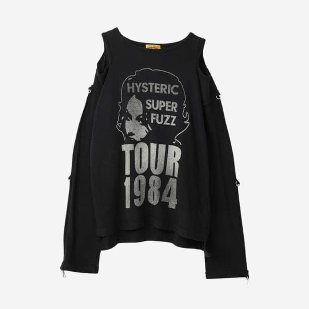 Hysteric Glamour 투어 1984 긴팔티셔츠 블랙