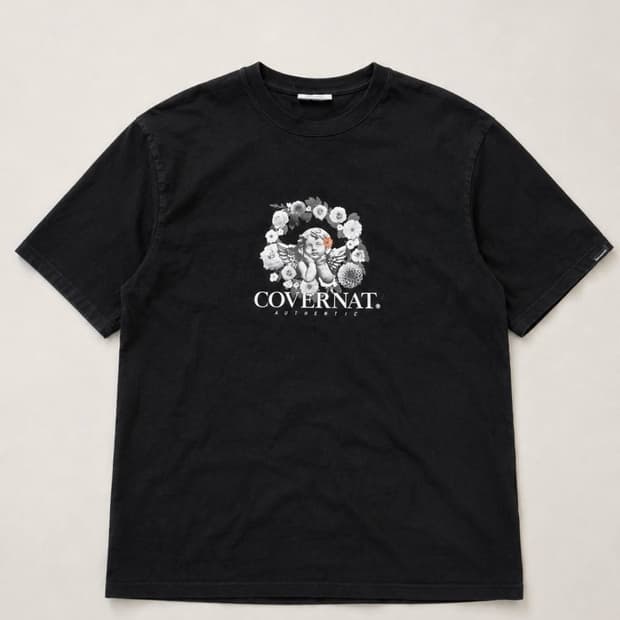 Covernat 커버낫 블랙 라운드 반팔