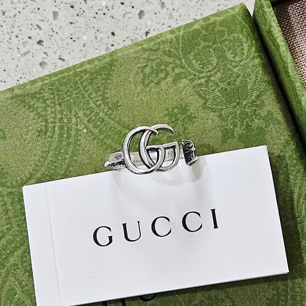 구찌 GG 마몽 키 925 실버 반지 14호 [정품]