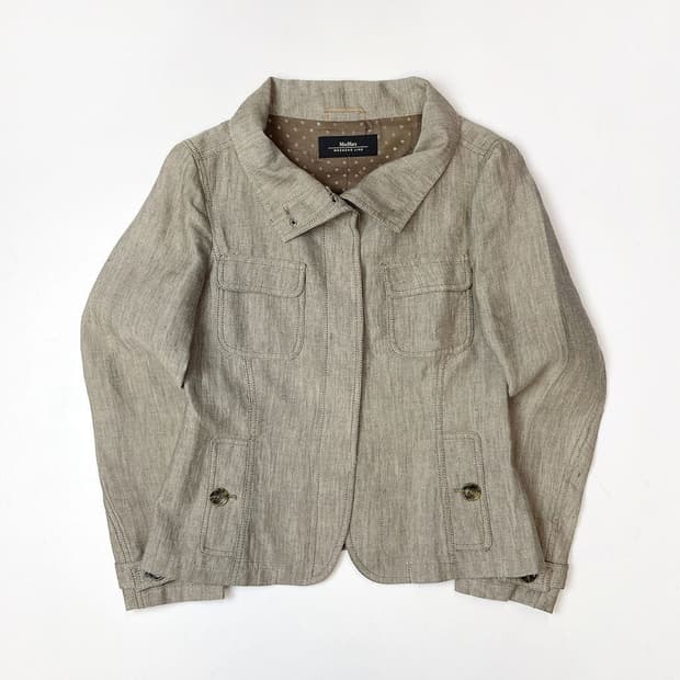 막스마라 00s 린넨 우먼스 카라 자켓 PR2110
