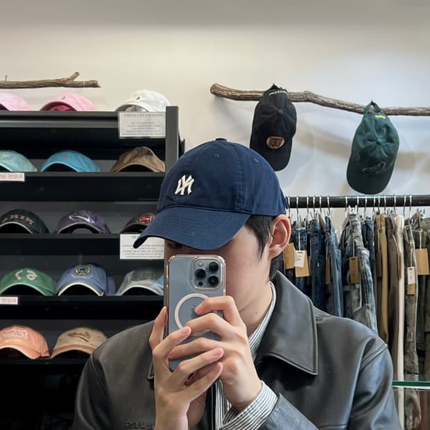 [OS/정품] MLB 네이비 남여공용 볼캡모자
