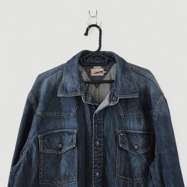 [해외XL]타미힐피거 빈티지 청셔츠 긴팔 Men