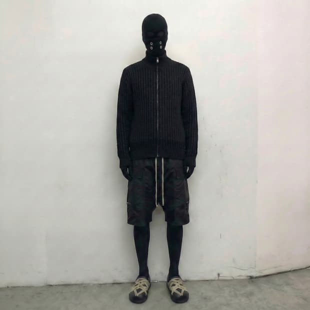 calvin klein coated zip up sweater