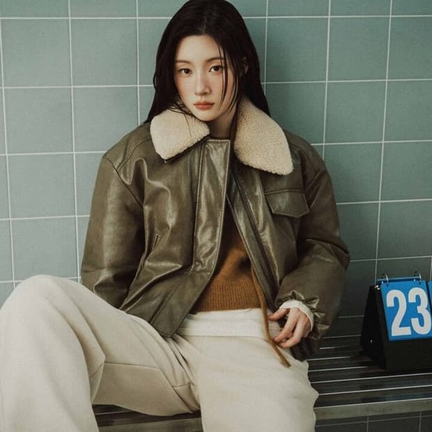25 온앤온 신상 퍼카라 레더 구스 패딩 85