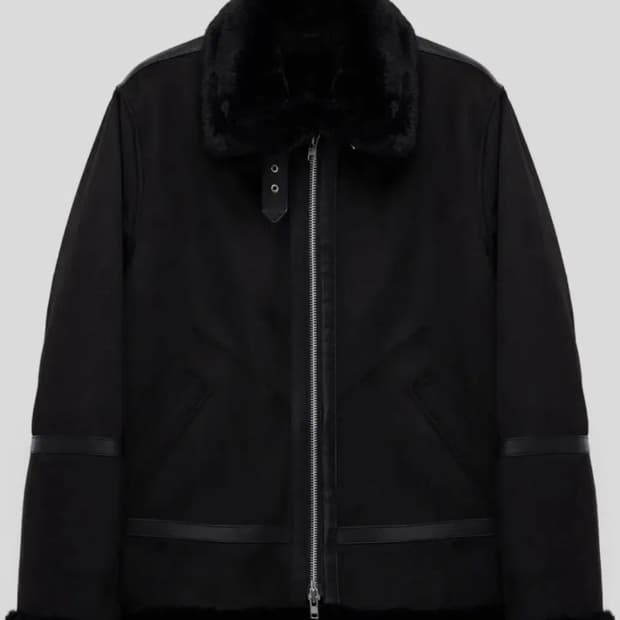 도프제이슨 무스탕 솔리드 스웨이드 무톤 자켓