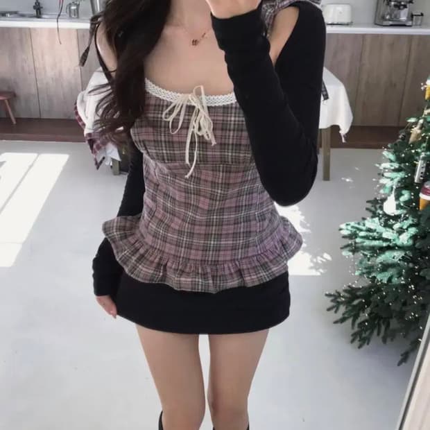 클라우드이모션 메이드 Antique pastel-lace blouse