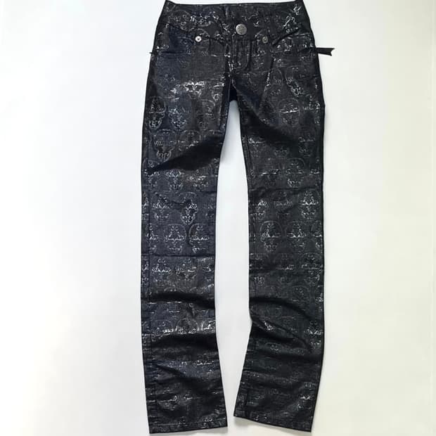 THOMAS WYLDE 스컬 로우라이즈 부츠컷 팬츠