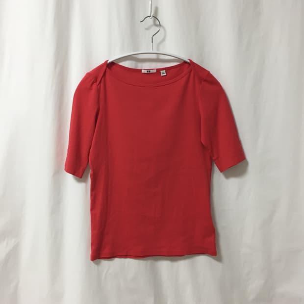 레드 보트넥 티 Red Boat Neck Tee