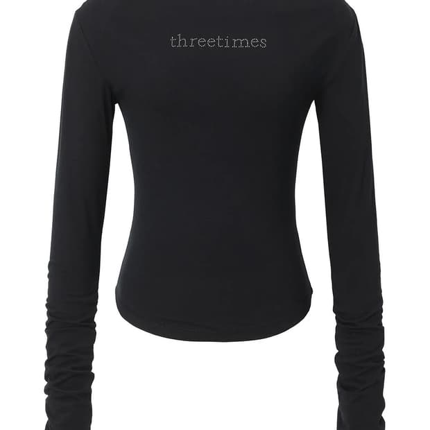 쓰리타임즈 blush tee 블랙 (M) threetimes 블러쉬 티