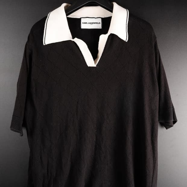 칼라거펠트 카라반팔 니트