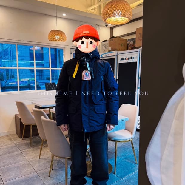 파라점퍼스 마스터피스 라이트핸드 패딩 네이비 S