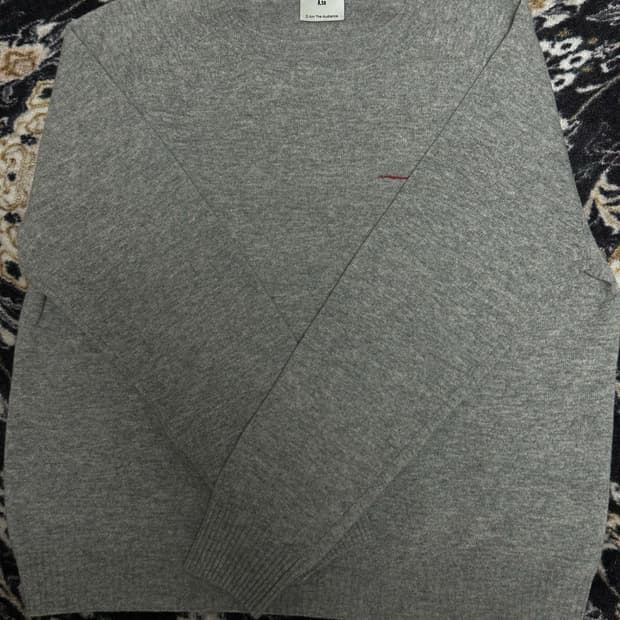 a.ta HEARTCUT KNIT(GREY/RED) m