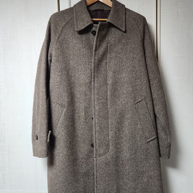 시리즈 헤링본 발마칸코트 브라운 95사이즈