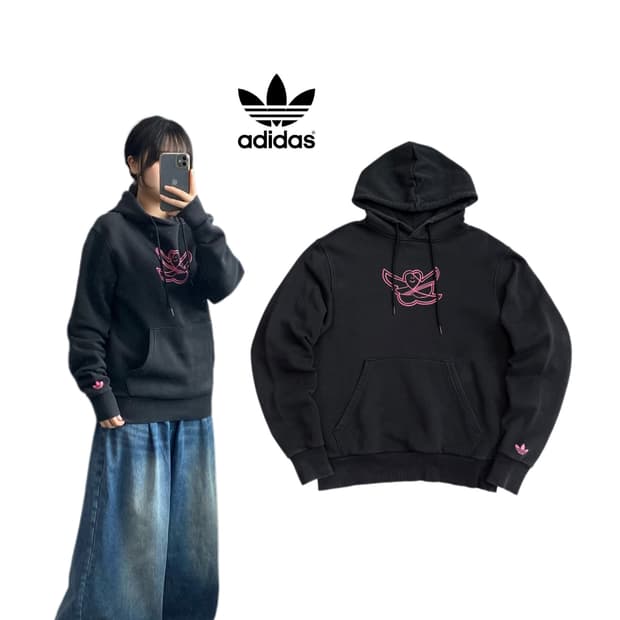 아디다스 X 마크곤잘레스 후드티 블랙