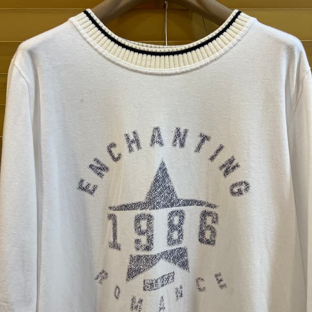 손정완 여성 아이보리 코튼라운드티셔츠 