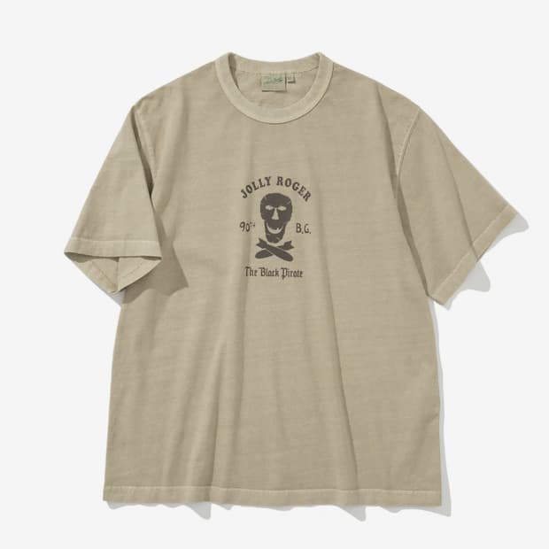 유니폼브릿지 반팔 티셔츠 피그먼트 베이지 jolly roger L