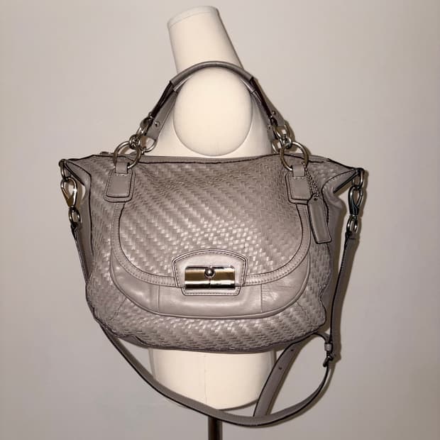 Coach gray shoulder bag