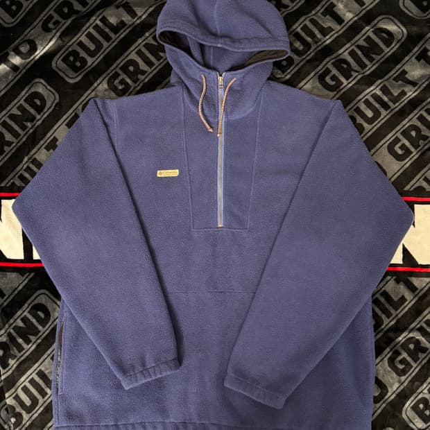 컬럼비아 쿼터 짚 후디드 플리스 풀오버  블루