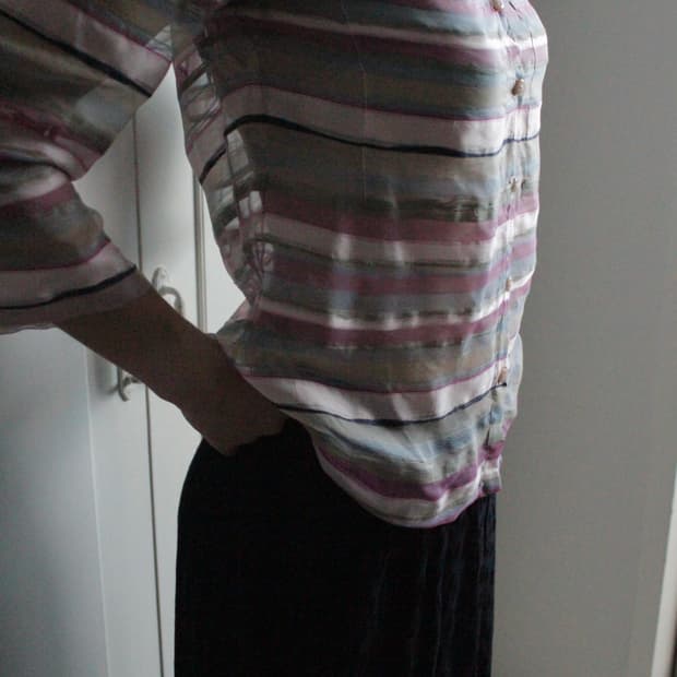 Armani Collezioni stripe linen blouse