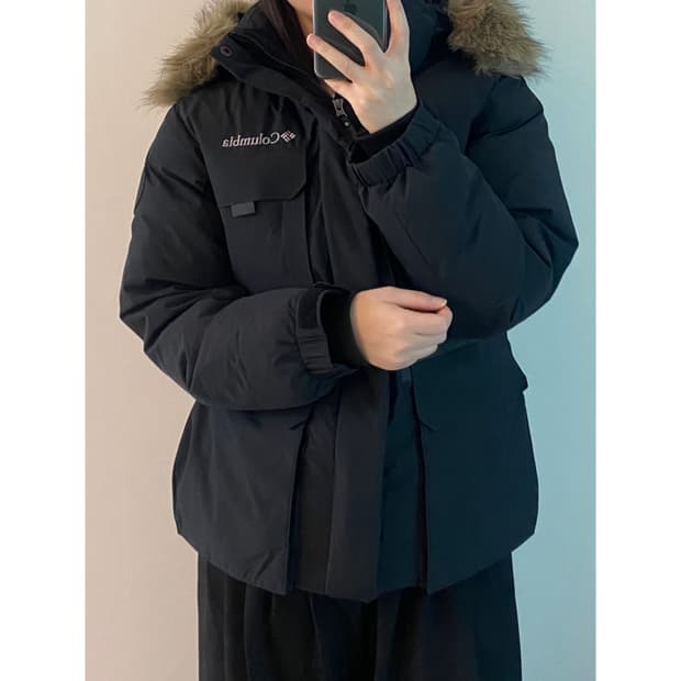 콜롬비아 거위솜털 패딩점퍼