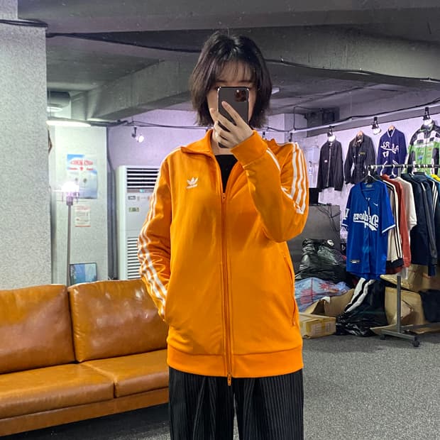 아디다스 오리지널 오렌지 버켄바우어 져지B2938